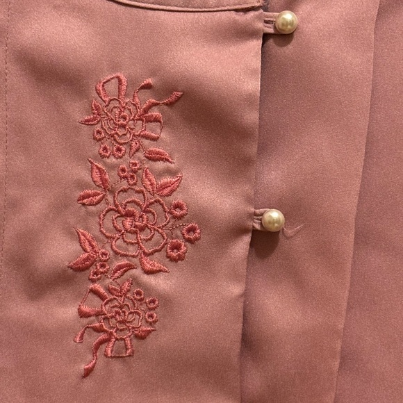 Vintage That’s Me! Sz M Dusty Pink Button Front Shirt VGUC - Picture 5 of 9